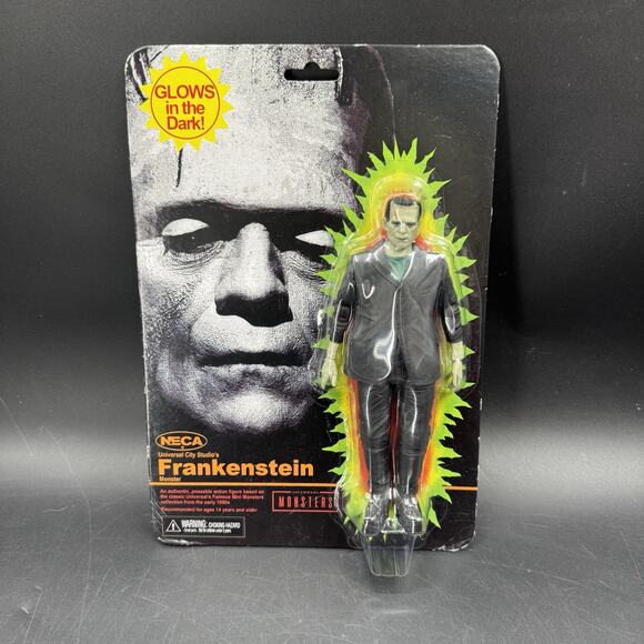 NECA Frankenstein Action Figure 2022 Glow In The Dark Universal Monsters Sealed - Picture 1 of 2